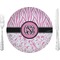 Zebra & Floral Glass Lunch / Dinner Plate 10" (Personalized)