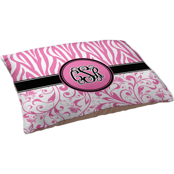 Zebra & Floral Dog Bed - Large