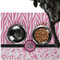Zebra & Floral Dog Food Mat - Large LIFESTYLE