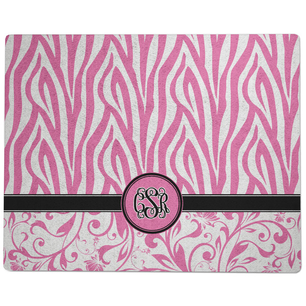 Zebra & Floral Dog Food Mat - Large without Bowls