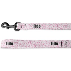 Zebra & Floral Deluxe Dog Leash - 4 ft (Personalized)