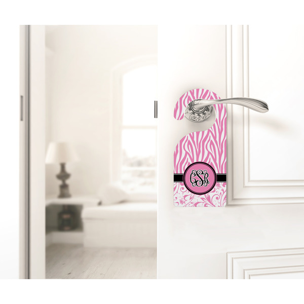Zebra & Floral Door Hanger - LIFESTYLE