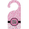 Zebra & Floral Door Hanger w/ Monogram