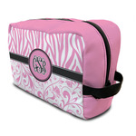 Zebra & Floral Toiletry Bag / Dopp Kit (Personalized)