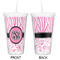 Zebra & Floral Double Wall Tumbler with Straw - Approval