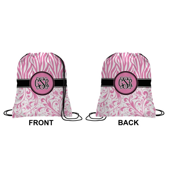Zebra & Floral Drawstring Backpack