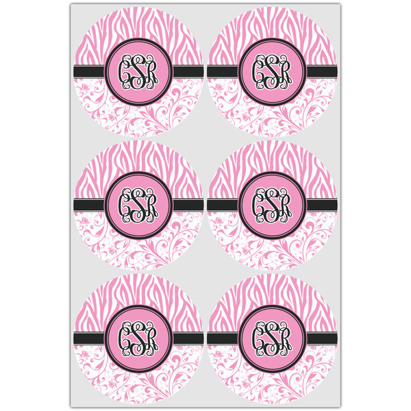 Zebra & Floral Drink Topper - Large - Set of 6