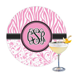 Zebra & Floral Printed Drink Topper - 3.25" (Personalized)