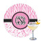 Zebra & Floral Drink Topper - Large - Single with Drink