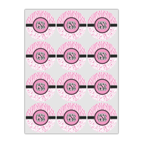 Zebra & Floral Drink Topper - Small - Set of 12