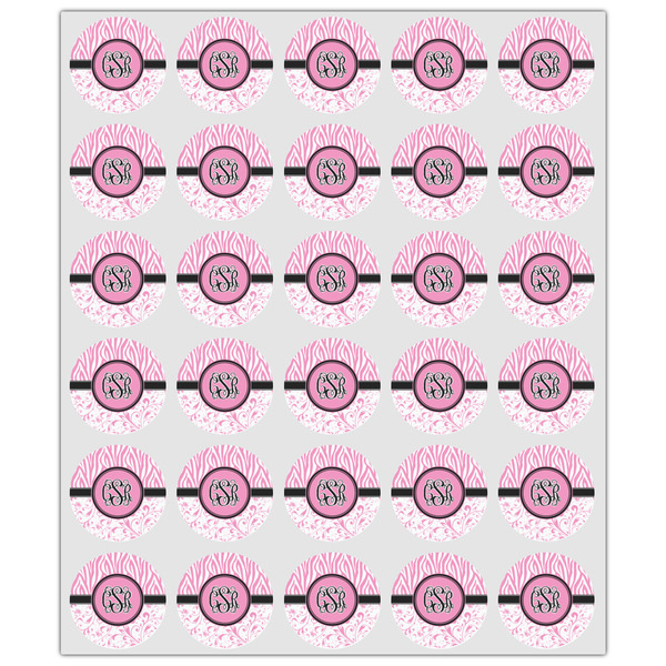 Zebra & Floral Drink Topper - XSmall - Set of 30