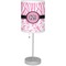 Zebra & Floral Lamp with Drum Shade (Personalized)