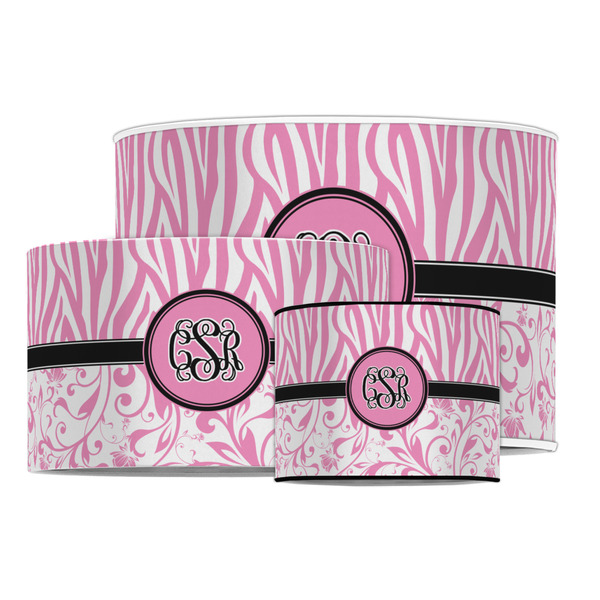 Zebra & Floral Drum Lampshades - MAIN