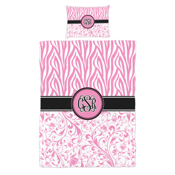 Zebra & Floral Duvet Cover Set - Twin - Alt Approval