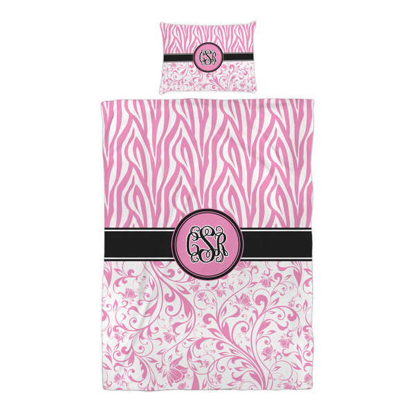 Zebra & Floral Duvet Cover Set - Twin XL - Alt Approval