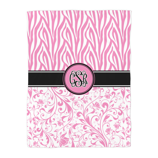 Zebra & Floral Duvet Cover - Twin - Front