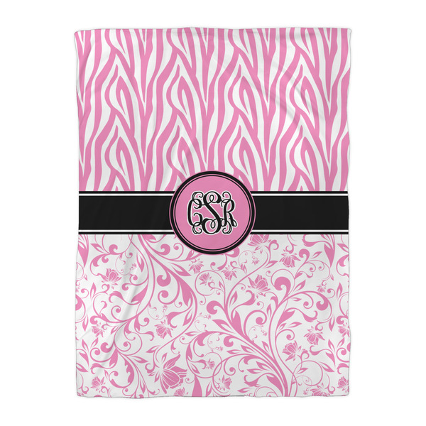 Zebra & Floral Duvet Cover - Twin XL - Front