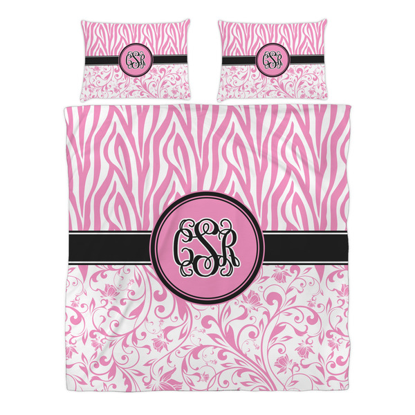 Zebra & Floral Duvet cover Set - Queen - Alt Approval