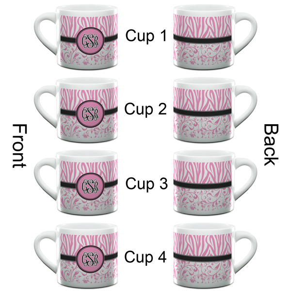 Zebra & Floral Espresso Cup - 6oz (Double Shot Set of 4) APPROVAL