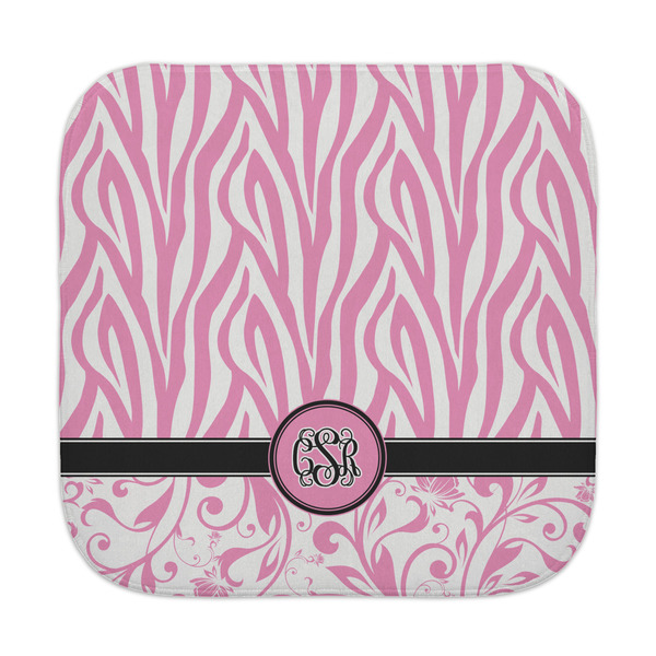 Custom Zebra & Floral Face Towel (Personalized)