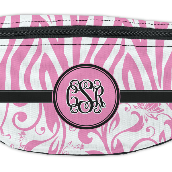 Zebra & Floral Fanny Pack - Closeup