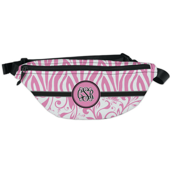Custom Zebra & Floral Fanny Pack - Classic Style (Personalized)