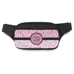 Zebra & Floral Fanny Pack - Modern Style (Personalized)