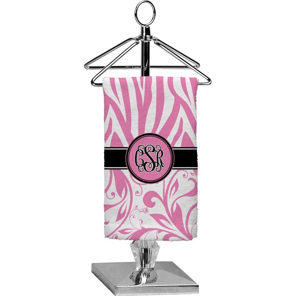 Custom Zebra & Floral Finger Tip Towel - Full Print (Personalized)