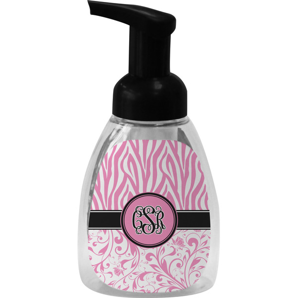 Zebra & Floral Foam Soap Bottle