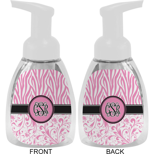 Zebra & Floral Foam Soap Bottle Approval - White
