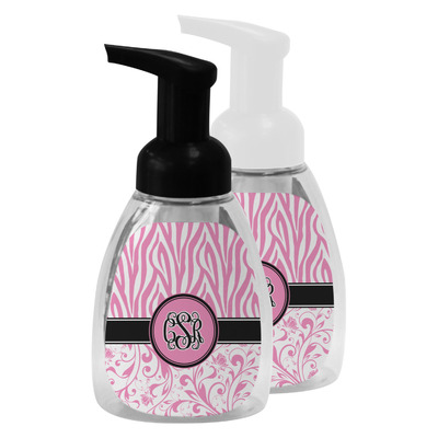 Zebra & Floral Foam Soap Bottle (Personalized)