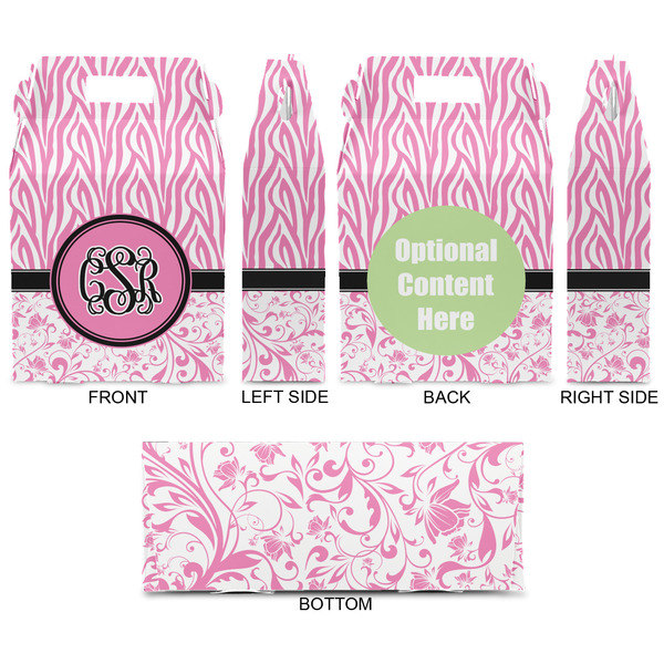 Zebra & Floral Gable Favor Box - Approval