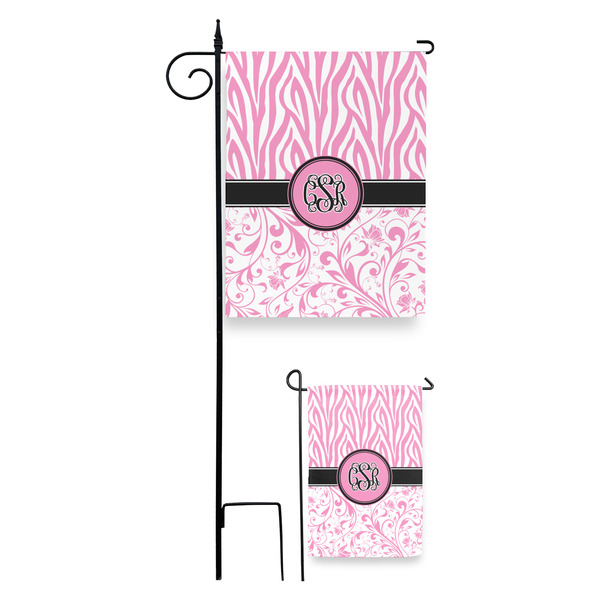 Zebra & Floral Garden Flag - PARENT/MAIN