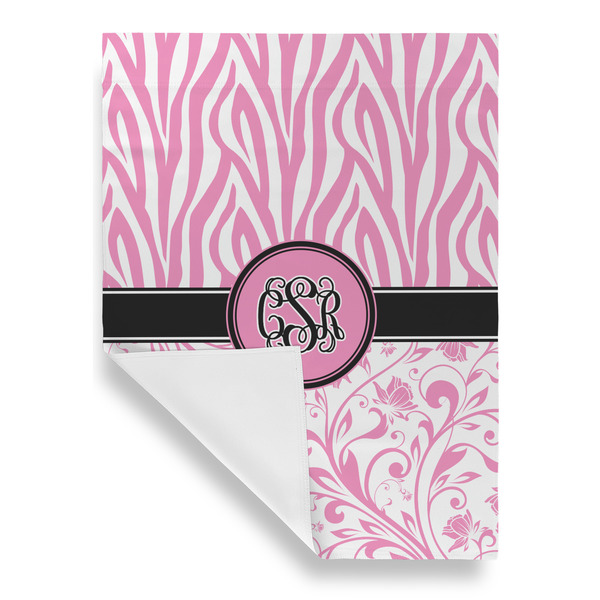 Zebra & Floral Garden Flags - Large - Single Sided - FRONT FOLDED