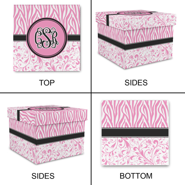 Zebra & Floral Gift Boxes with Lid - Canvas Wrapped - Medium - Approval