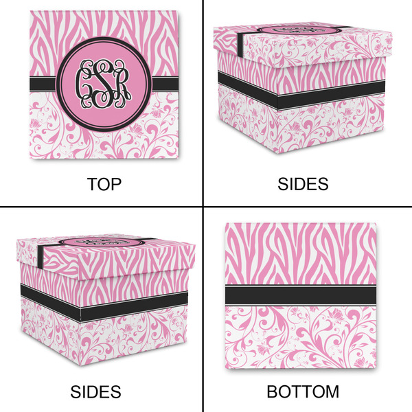 Zebra & Floral Gift Boxes with Lid - Canvas Wrapped - Small - Approval