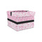 Zebra & Floral Gift Boxes with Lid - Canvas Wrapped - Small - Front/Main