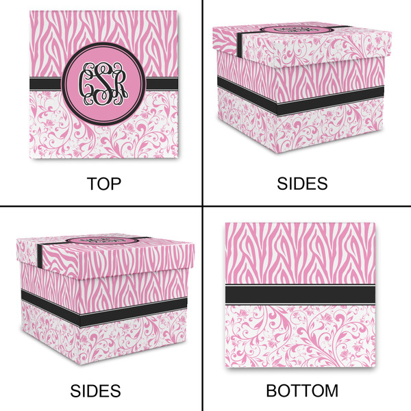 Zebra & Floral Gift Boxes with Lid - Canvas Wrapped - X-Large - Approval