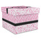 Zebra & Floral Gift Boxes with Lid - Canvas Wrapped - X-Large - Front/Main