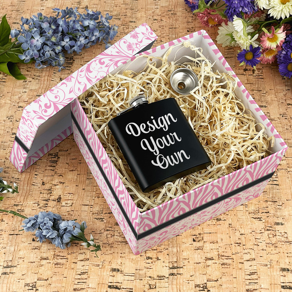 Zebra & Floral Gift Boxes with Lid - Canvas Wrapped - X-Large - In Context