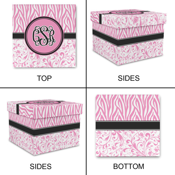 Zebra & Floral Gift Boxes with Lid - Canvas Wrapped - XX-Large - Approval