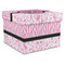 Zebra & Floral Gift Boxes with Lid - Canvas Wrapped - XX-Large - Front/Main