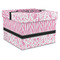 Zebra & Floral Gift Box with Lid - Canvas Wrapped - XX-Large (Personalized)