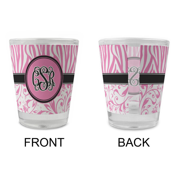 Zebra & Floral Glass Shot Glass - Standard - APPROVAL