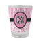 Zebra & Floral Glass Shot Glass - 1.5 oz - Single (Personalized)