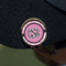 Zebra & Floral Golf Ball Marker Hat Clip - Gold - On Hat