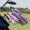 Zebra & Floral Golf Club Cover - Set of 9 - On Clubs