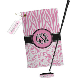 Zebra & Floral Golf Towel Gift Set (Personalized)