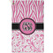 Zebra & Floral Golf Towel - Poly-Cotton Blend - Small w/ Monograms