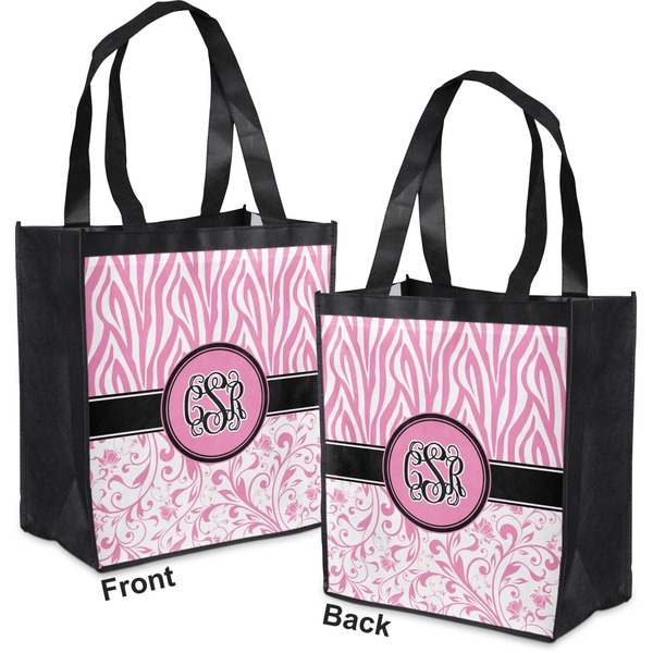 Zebra & Floral Grocery Bag - Apvl